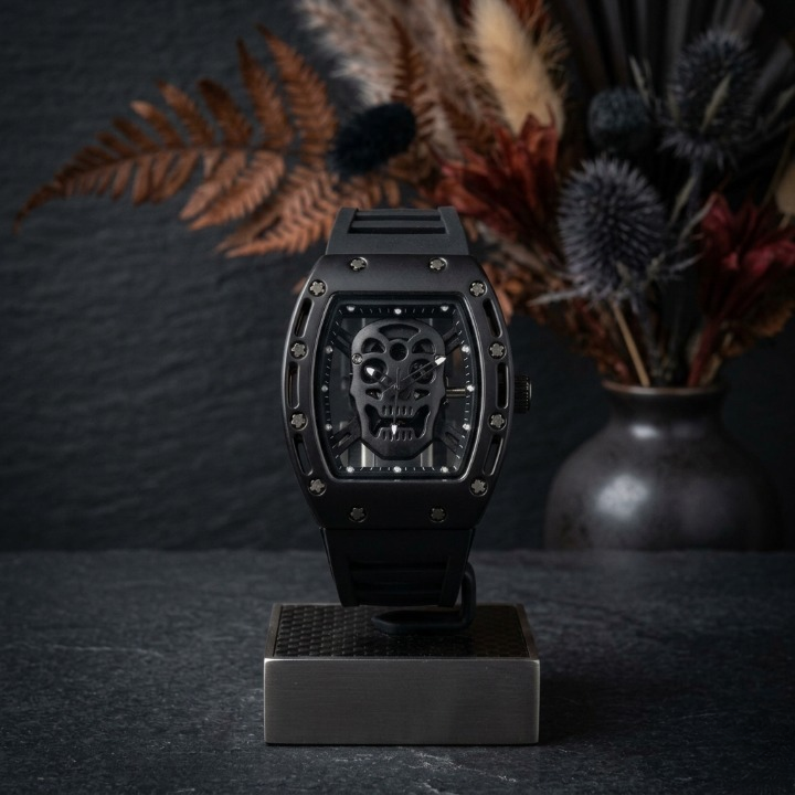Skull Phantom All-Black Skeleton Watch for Men