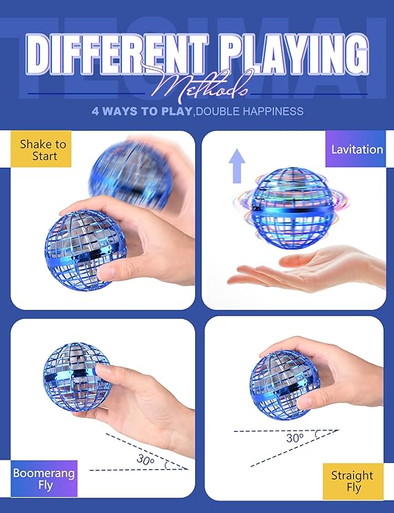 Magic Flying Orb Ball – LED Boomerang Spinner
