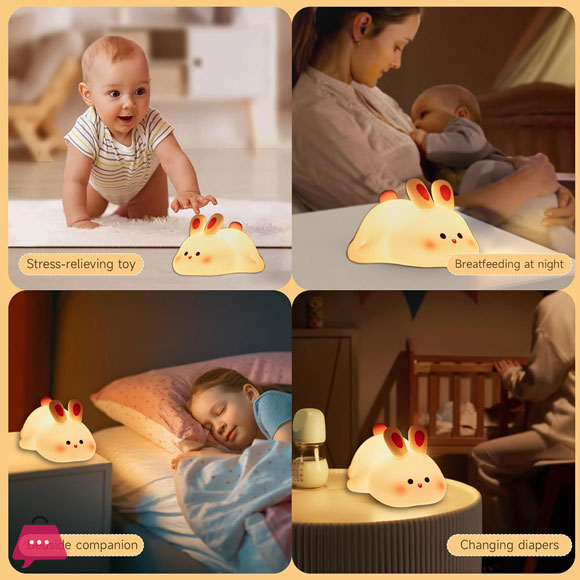 Cute Bunny Silicone Night Light