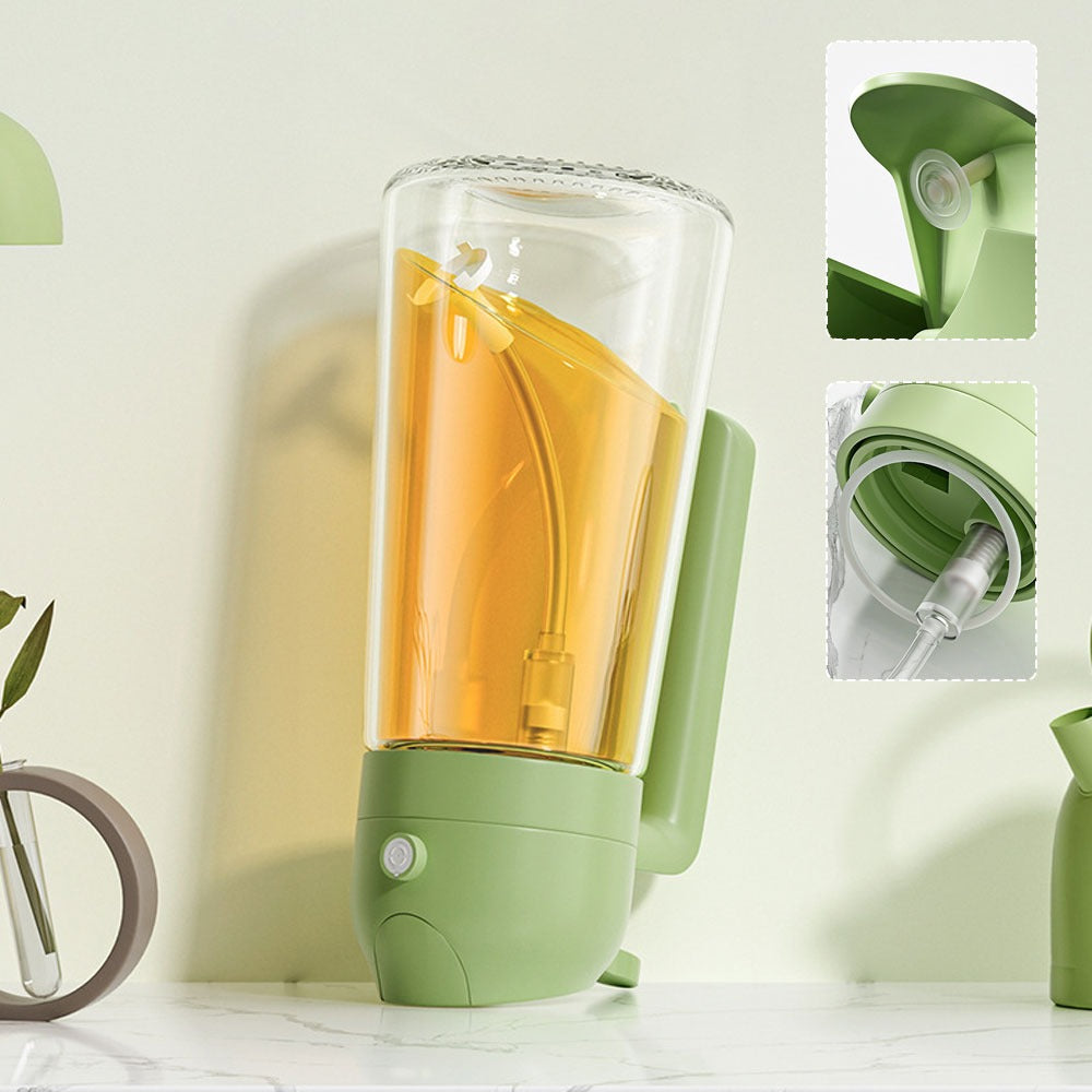 2-in-1 Auto Open Oil Dispenser & Spray Bottle | Glass Oil Pourer For Kitchen Cooking