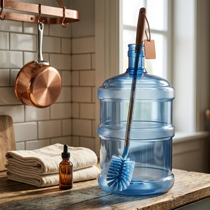 Long Handle Water Bottle Cleaning Brush | Stainless Steel Gallon Bottle Cleaner For Home & Kitchen