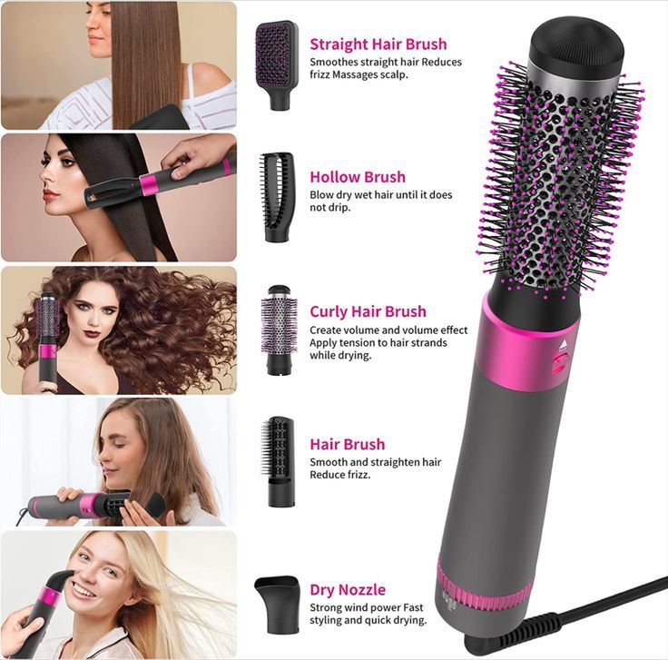 Al Shaikh 3-in-1 One Step Hair Dryer, Curler & Straightener Brush | Frizz-Free Blowout Styler