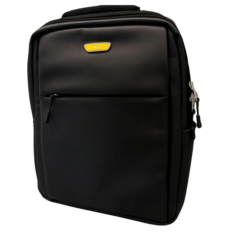 Premium Leather Laptop Backpack – Black