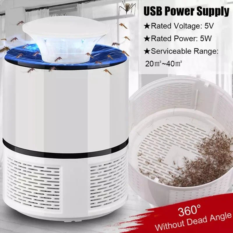 Electric Mosquito Killer Lamp – UV LED Bug Zapper | Black & White