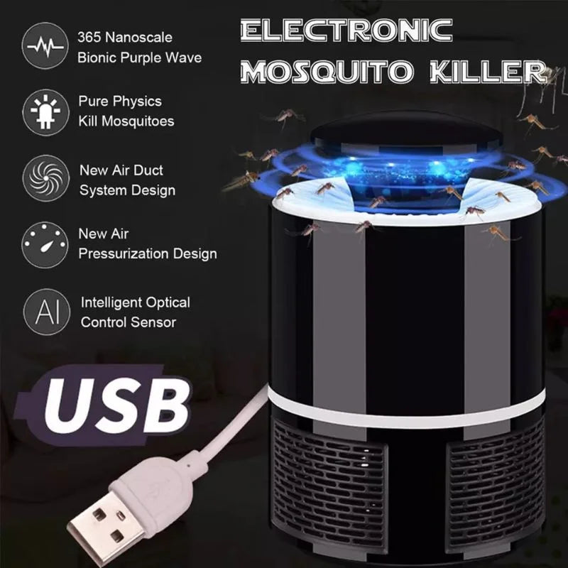 Electric Mosquito Killer Lamp – UV LED Bug Zapper | Black & White